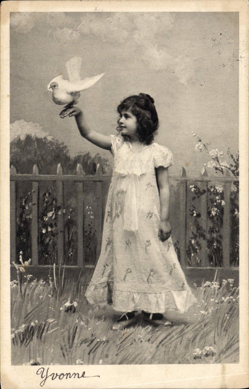 CPA Fantaisie Enfant Colombe