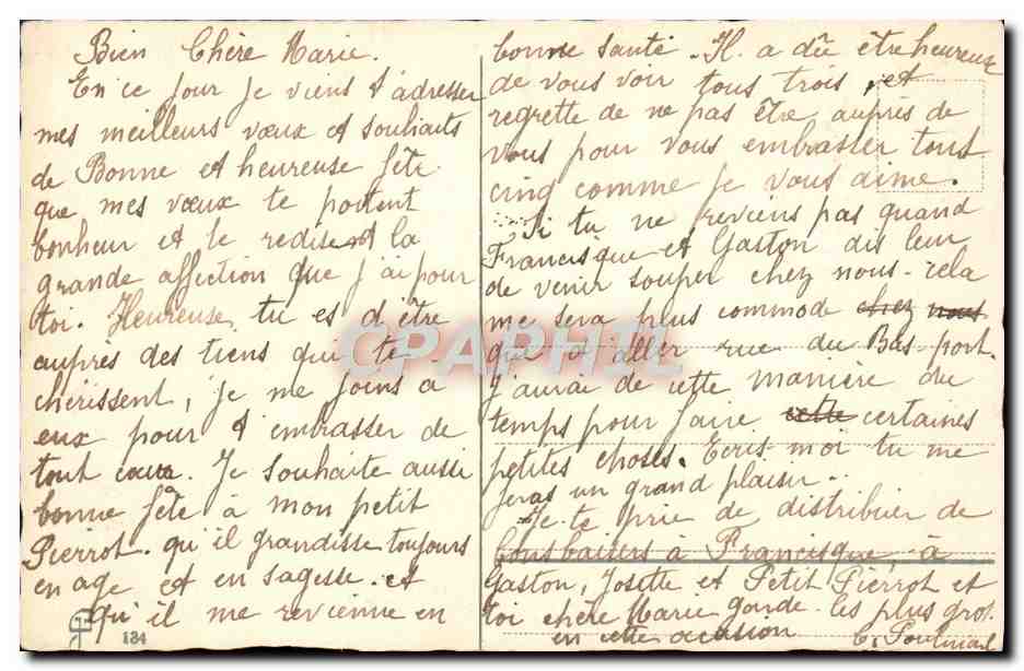 CPA Fantaisie Fleurs — Rückseite