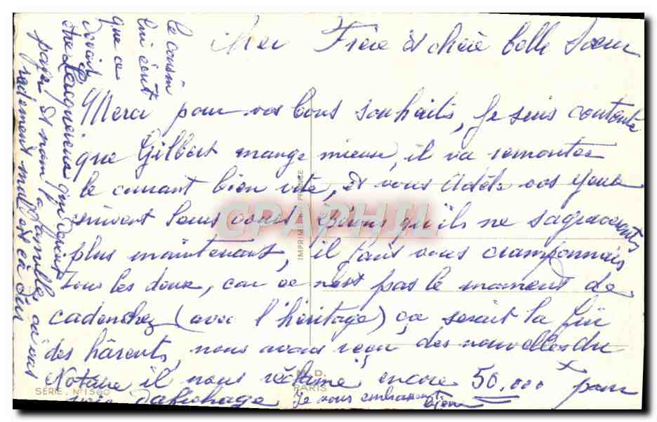 CPA Fantaisie Bonne annee — Rückseite