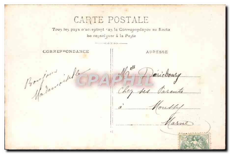 CPA Fantaisie Femme Mariage  — Verso