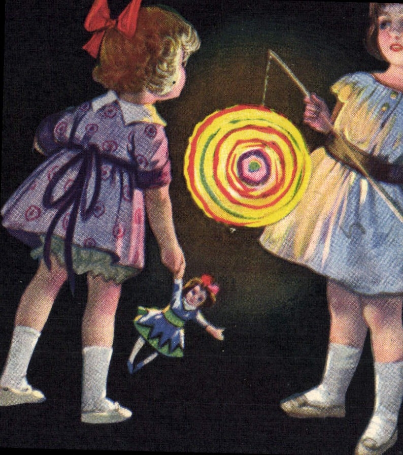 CPA Fantaisie Enfants Lampion Colombo Poupee
