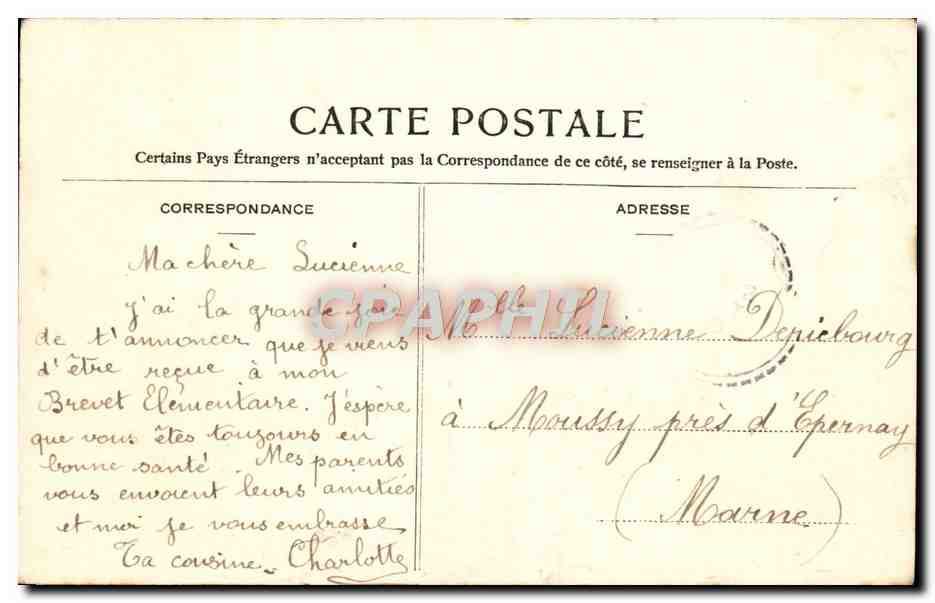Musée de Versailles — Le Roi de Rome — éditeur NANCY n° 449 — Verso