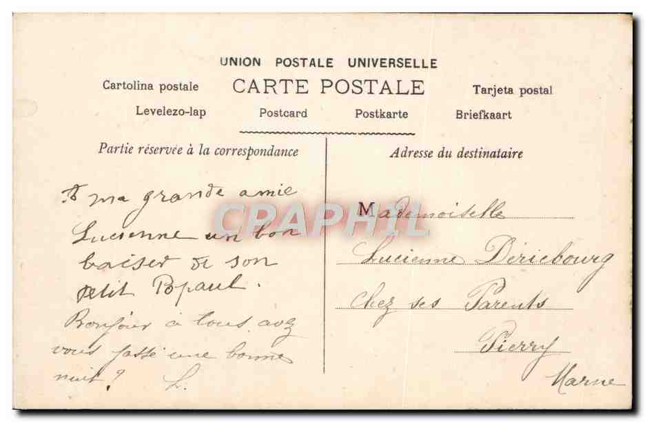 CPA Fantaisie Enfant Poupee — Rückseite