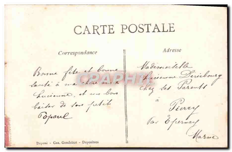 Fête de Sainte Lucie — Éditeur inconnu, n° 317 — Verso