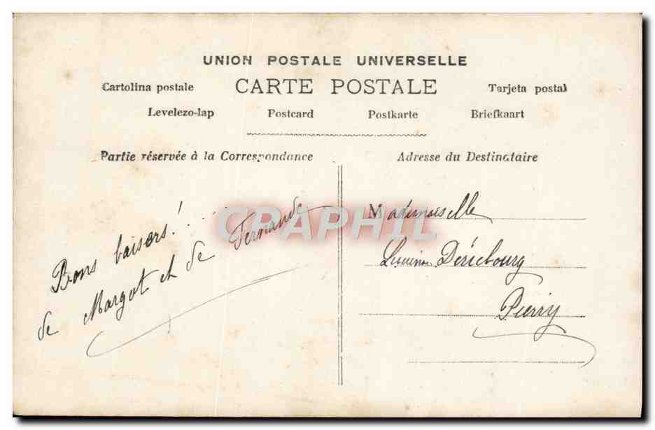 CPA Fantaisie Femme — Verso