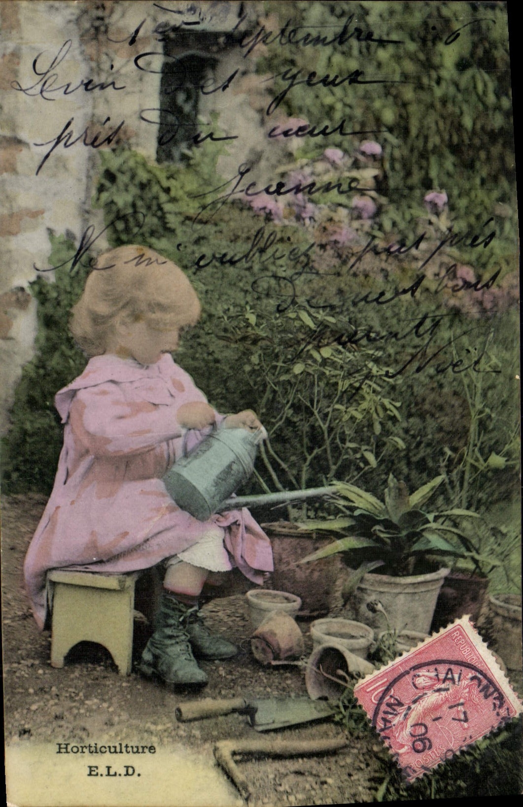 CPA Fantaisie Enfant Horticulture 