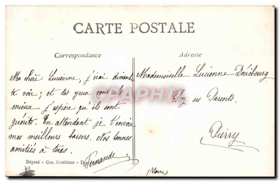 CPA Fantaisie Enfant — Rückseite