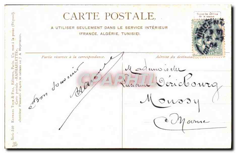 CPA Fantaisie Interieur Normand Folklore Femme — Verso