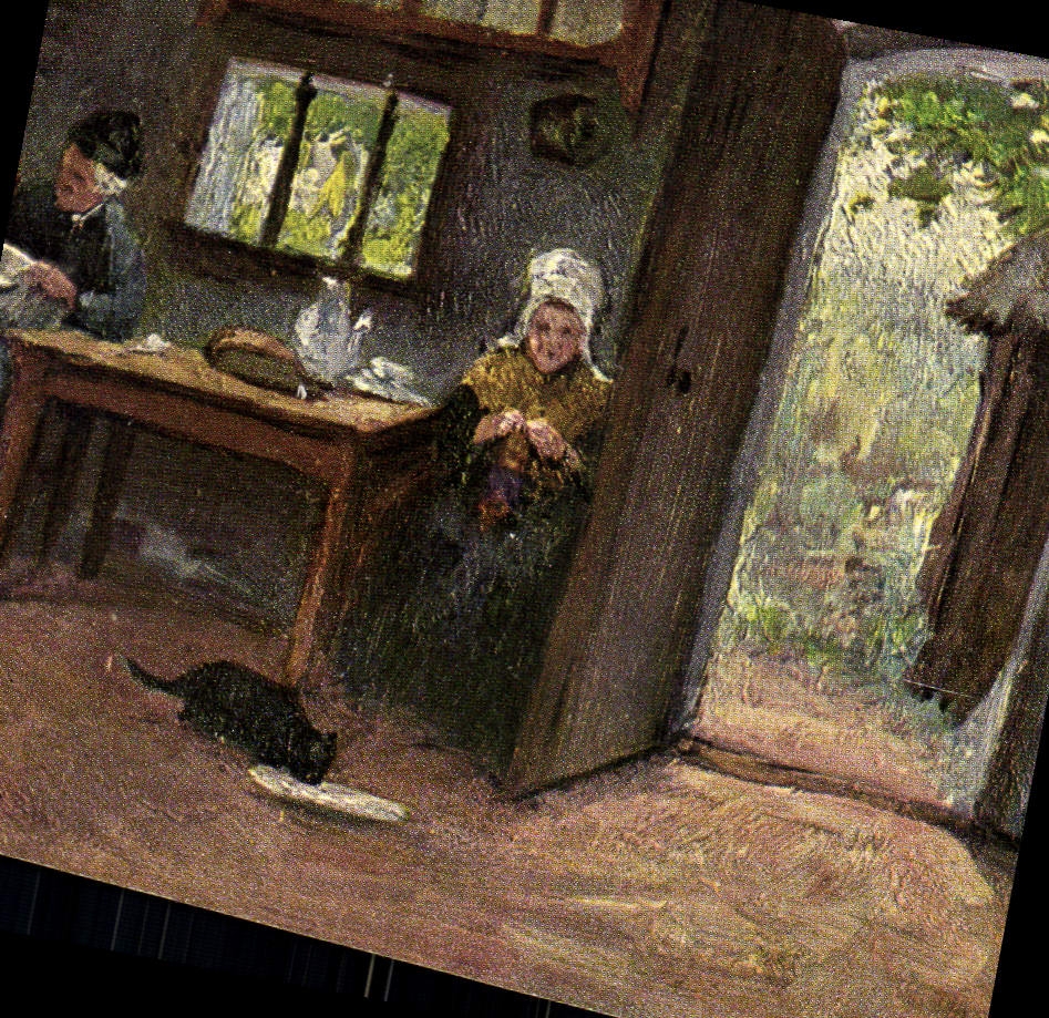 Innenraum eines Hauses — häusliche Szene — Verlag Raphaëlle, Serie 680