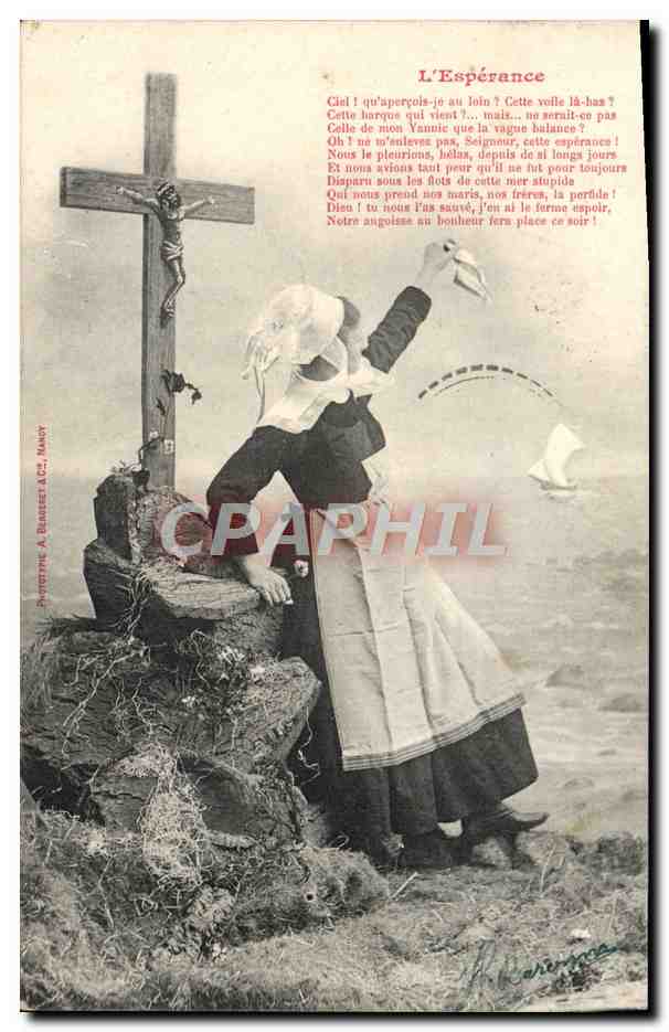CPA Folklore Femme L'esperance
