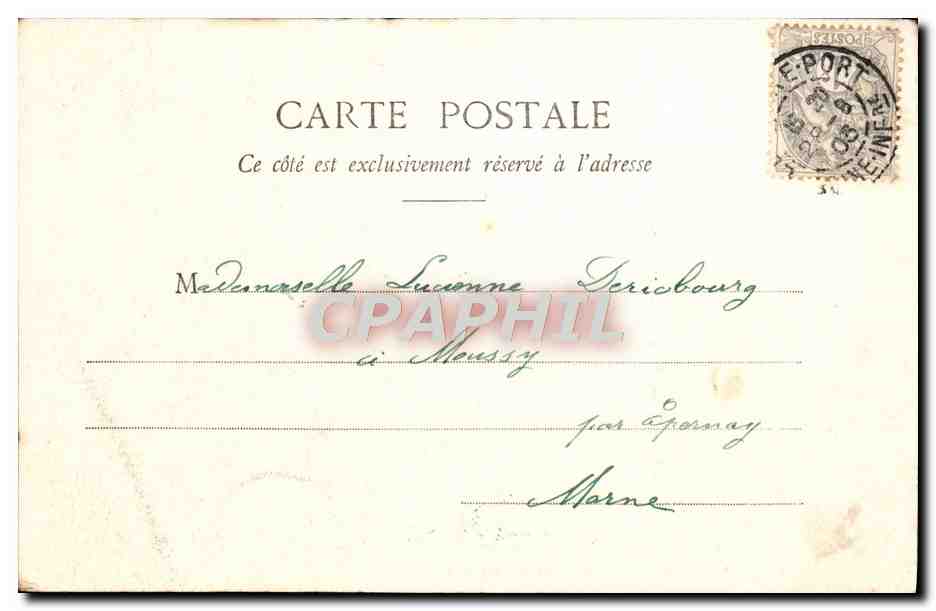 CPA Folklore Femme La charite — Verso