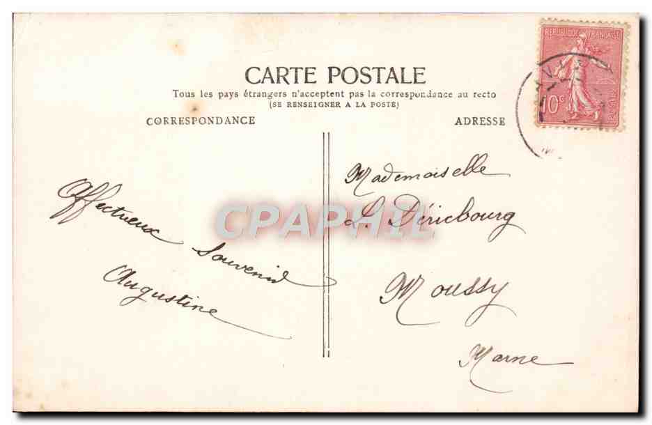 CPA Fantaisie Femme — Rückseite