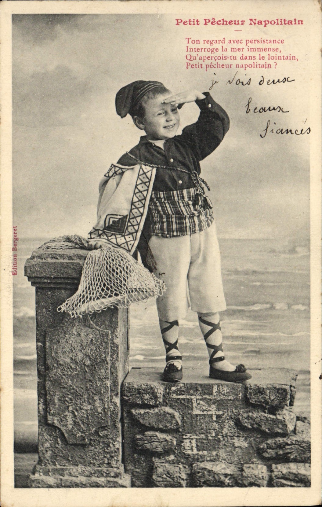 CPA Fantaisie Enfant Petit pecheur Napolitain Folklore