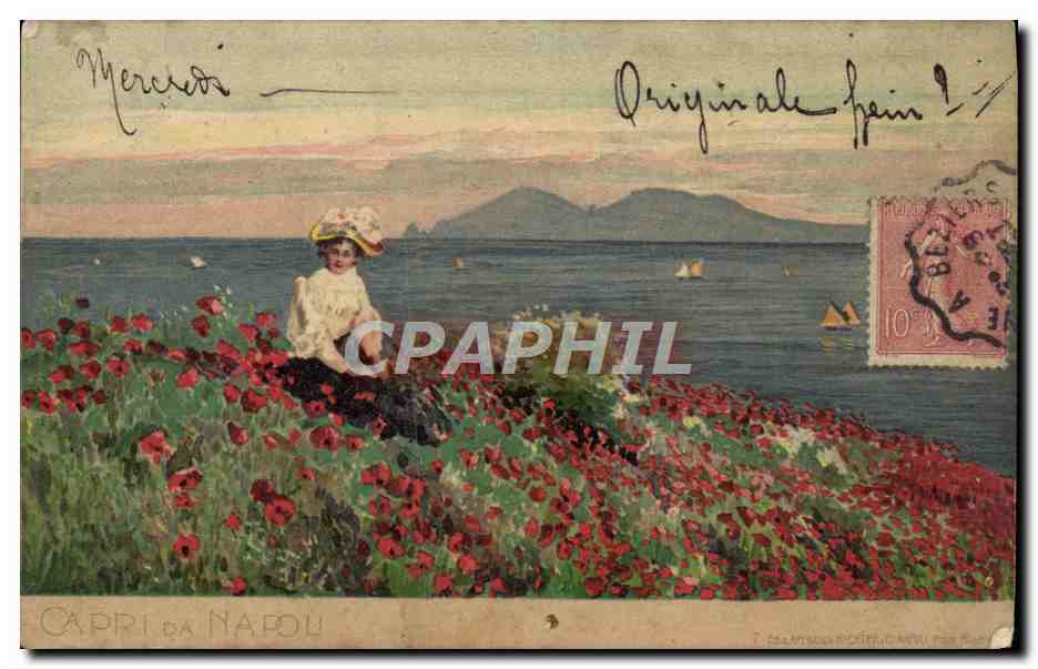CPA Fantaisie Femme CApri da Napoli