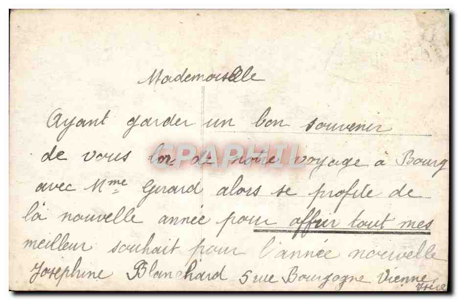 CPA Fantaisie Fleurs Fer a cheval — Rückseite