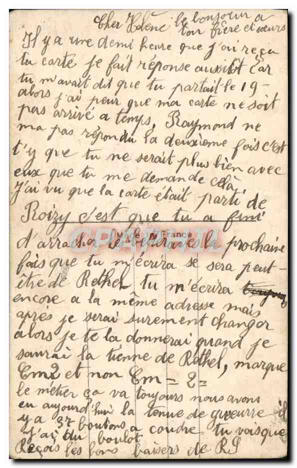 CPA Fantaisie Femme — Rückseite