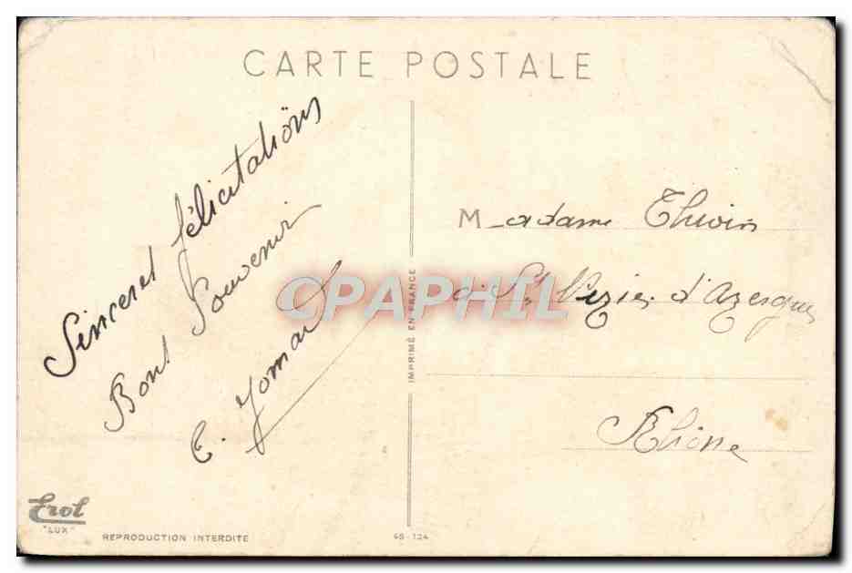 CPA Fantaisie Fleurs — Verso
