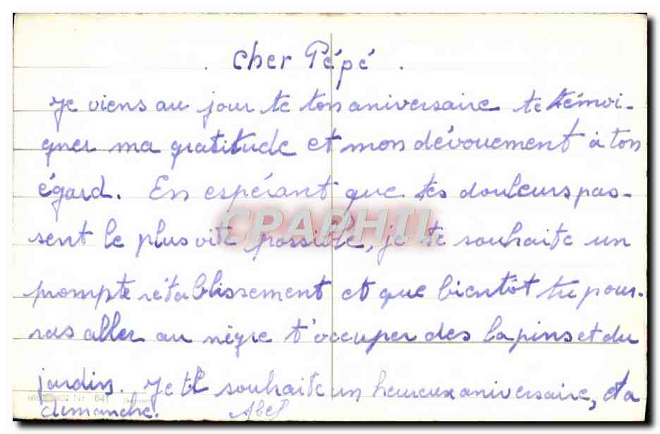 CPA Fantaisie Fleurs — Rückseite