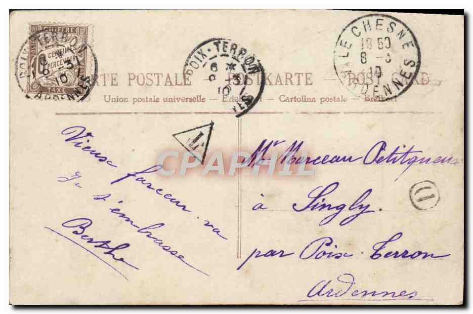 CPA Fantaisie Enfants — Verso