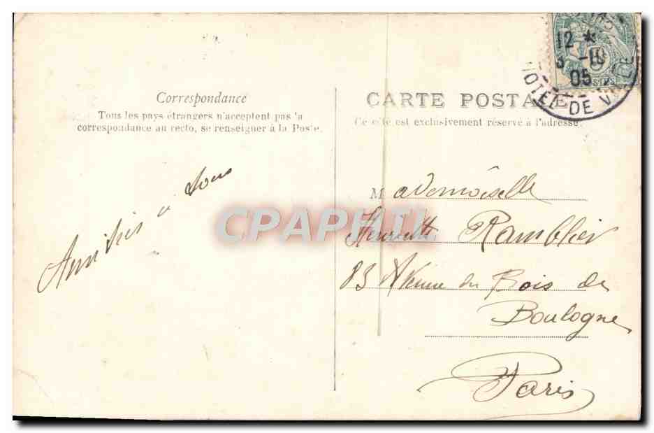 CPA Fantaisie Femme  — Verso