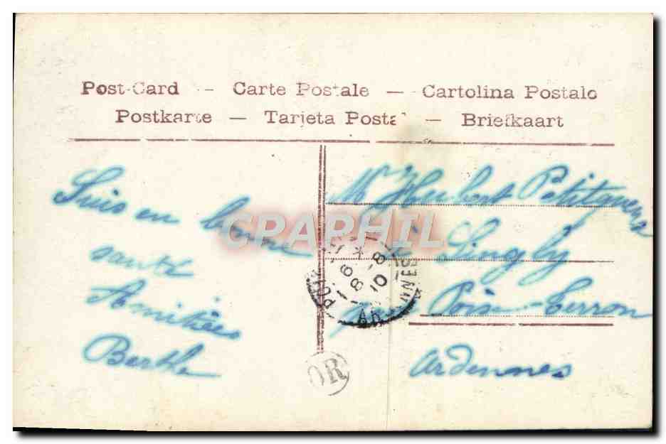 CPA Fantaisie Homme — Rückseite