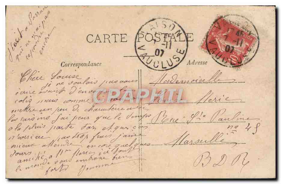 Jeune couple en extérieur — texte amoureux — éditeur anonyme, n° 147 — Verso