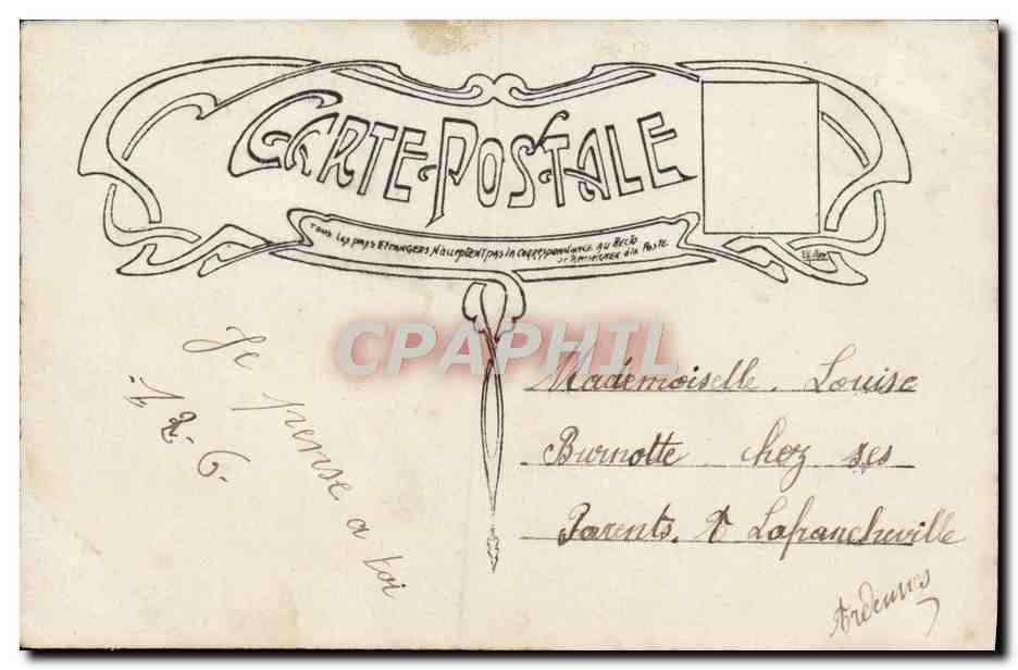 CPA Fantaisie Femme — Verso