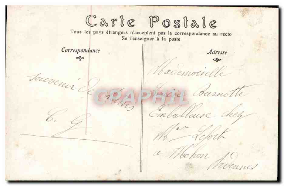Jeune fille tenant un panier de fleurs — Saserne Phot. — N.D. Phot. — S.100 — Verso