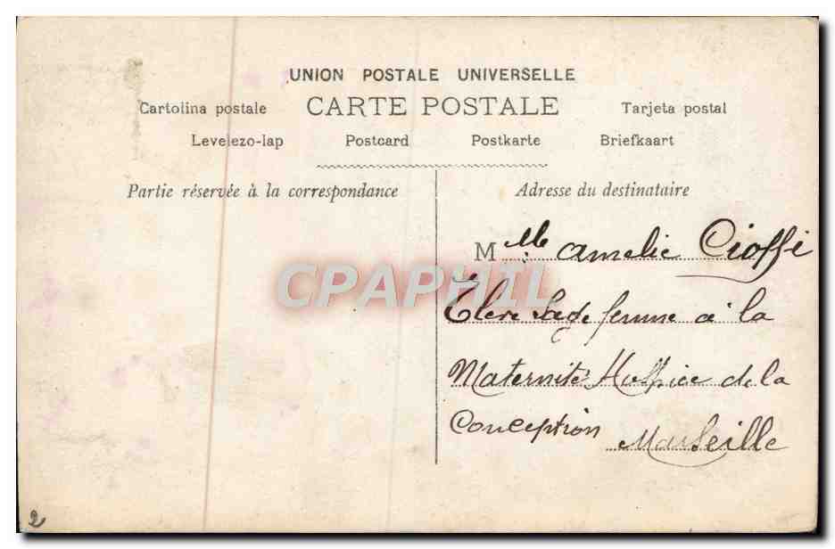 CPA Fantaisie Femme — Verso