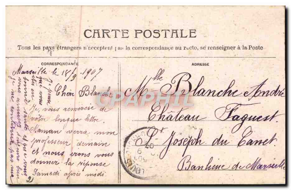 Jeune fille souriante — avec voile à pois — éditeur E.L.D. n°3422 — Verso