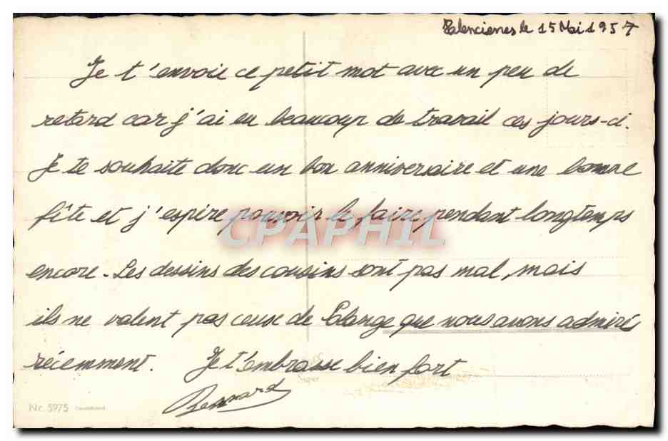 CPA Fantaisie Fleurs — Verso