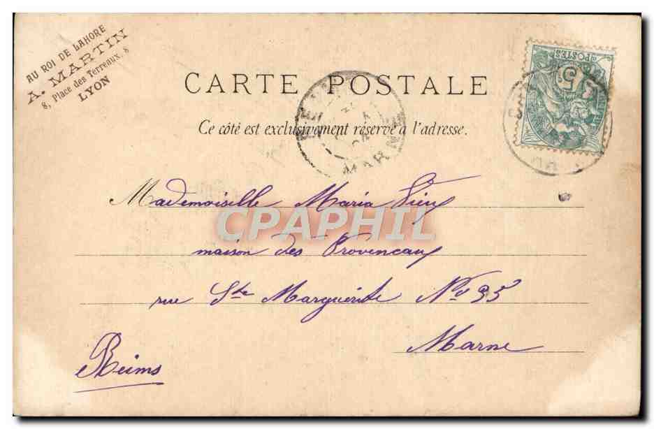 L'Ouïe — Les Cinq Sens — A. Martin, 8, Place des Terreaux, Lyon — Reverso