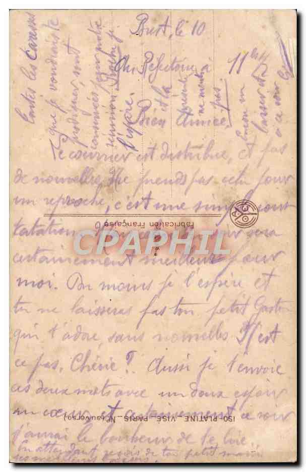 CPA Fantaisie Femme Marin — Rückseite