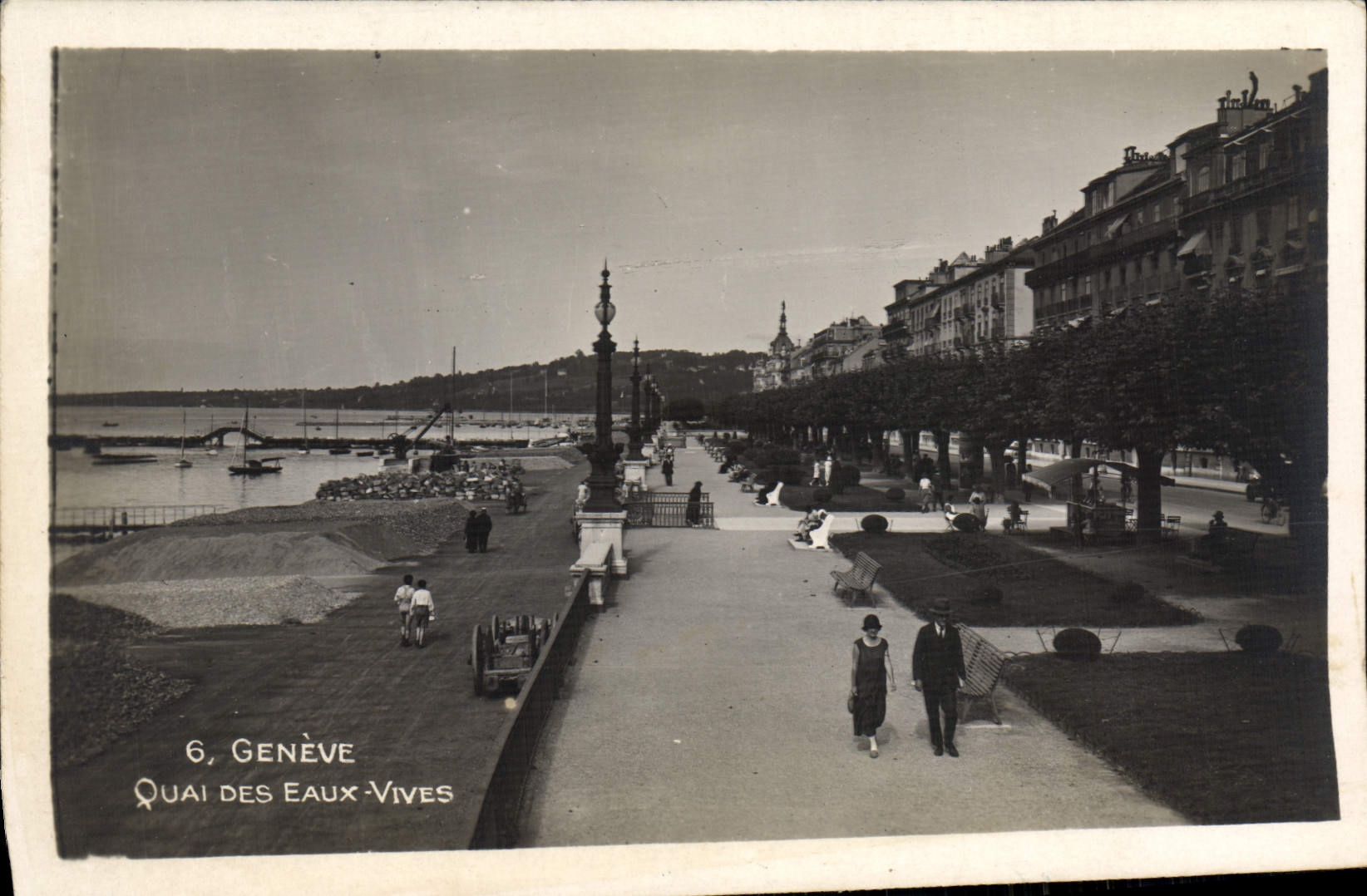 CPA Geneve Quai des Eaux Vices