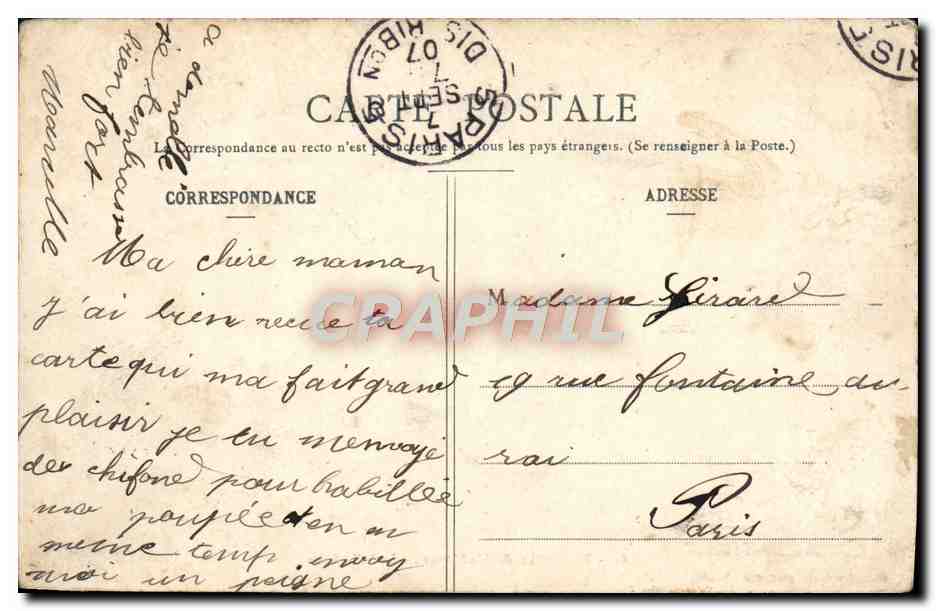 CPA Biarritz Artistique la Villa Belza — Verso