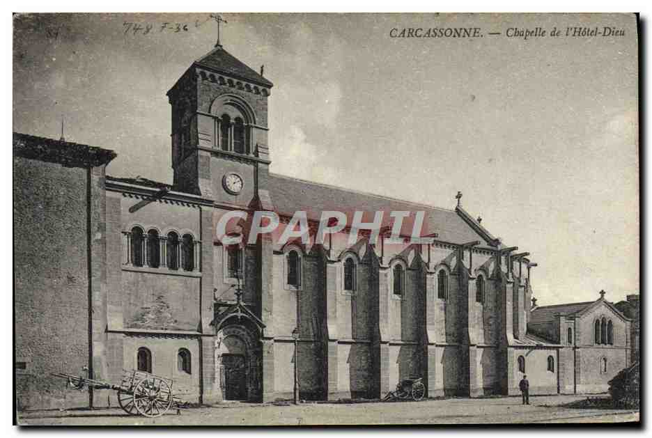 CPA Carcassonne Chapelle de L'Hotel Dieu