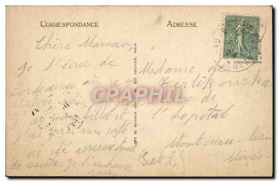 CPA Bordeaux La Place de la Comedie et Rue Saint Catherine — Verso