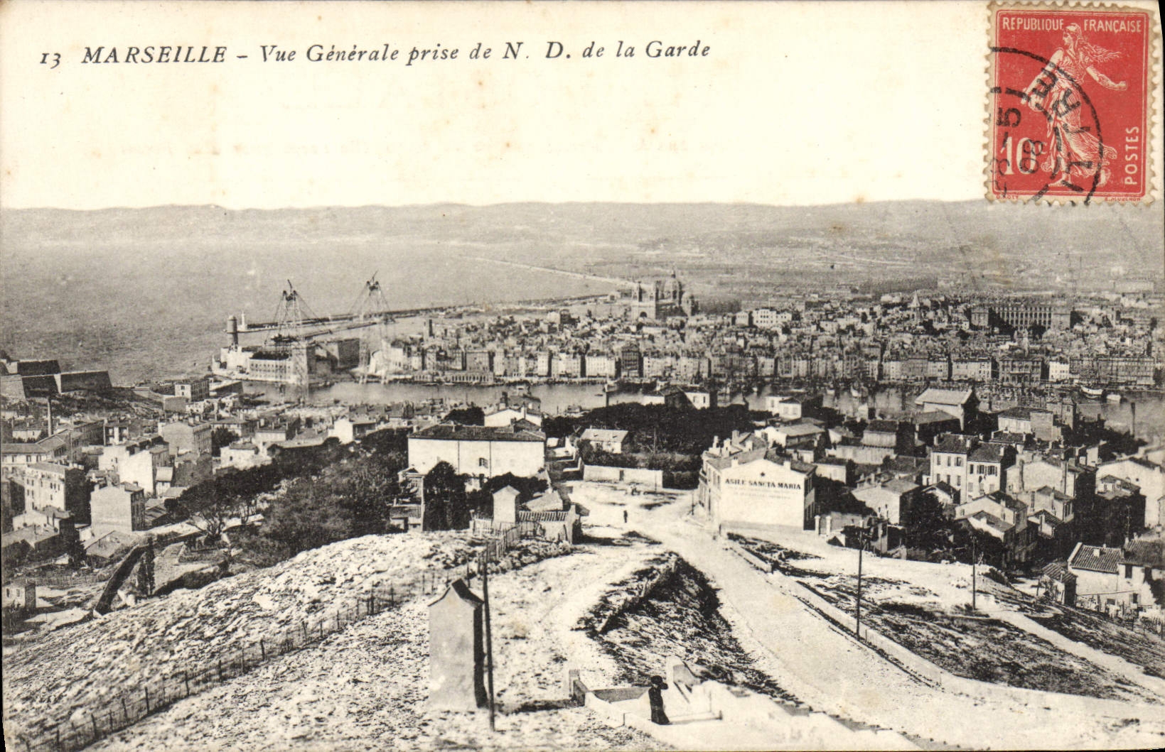 CPA Marseille Vue Generale Prise de ND de la Garde