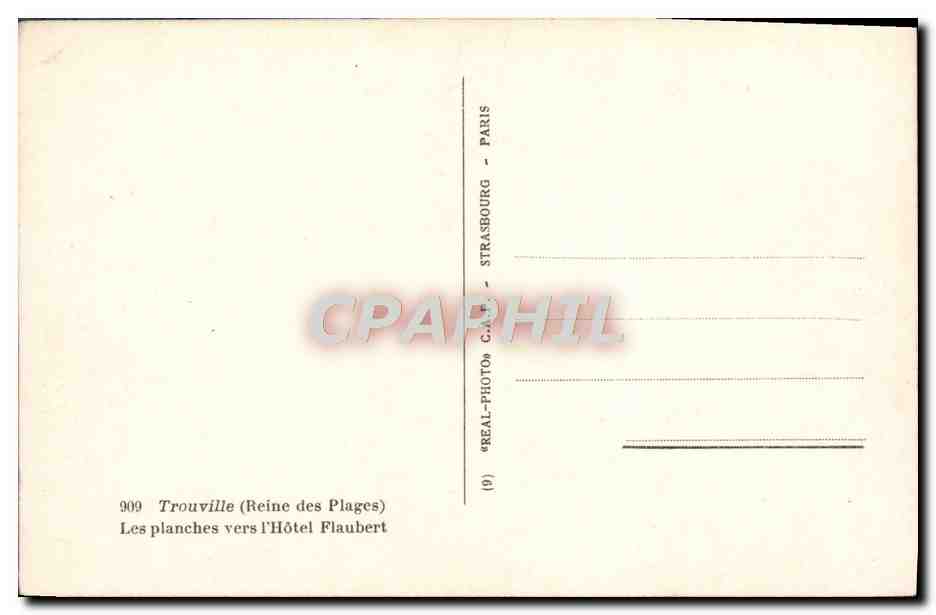 CPM Trouville Les Planches Vers L'Hotel Flaubert — Verso
