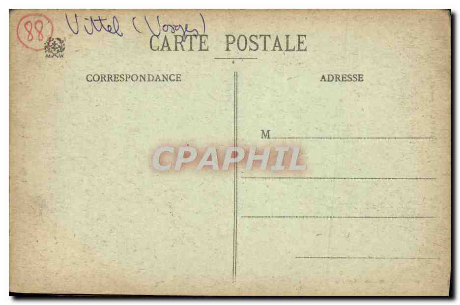 CPA Vittel L'eglise du parc  — Verso
