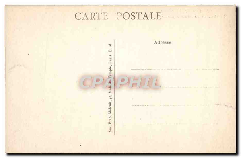 CPA Orry la Ville Chateau de la Reine Blanche — Rückseite