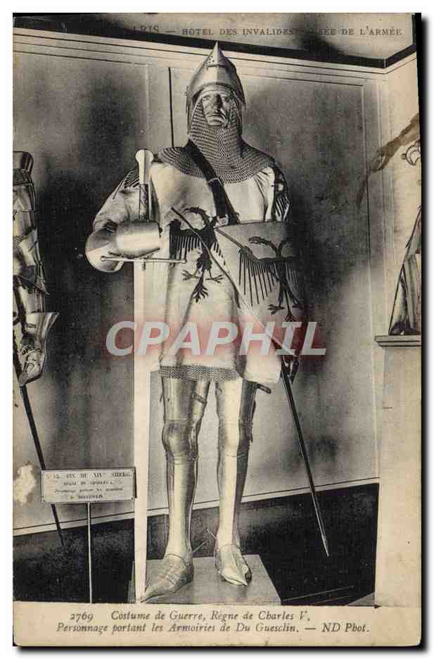 CPA Costume de guerre Regne de Charles V Du Guesclin