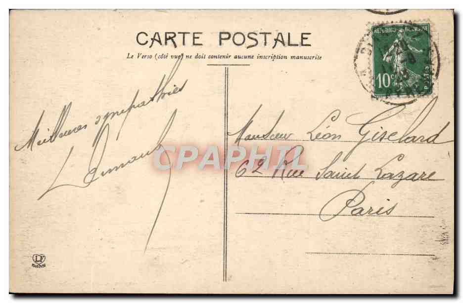 CPA Biarritz La Poche Percee — Verso
