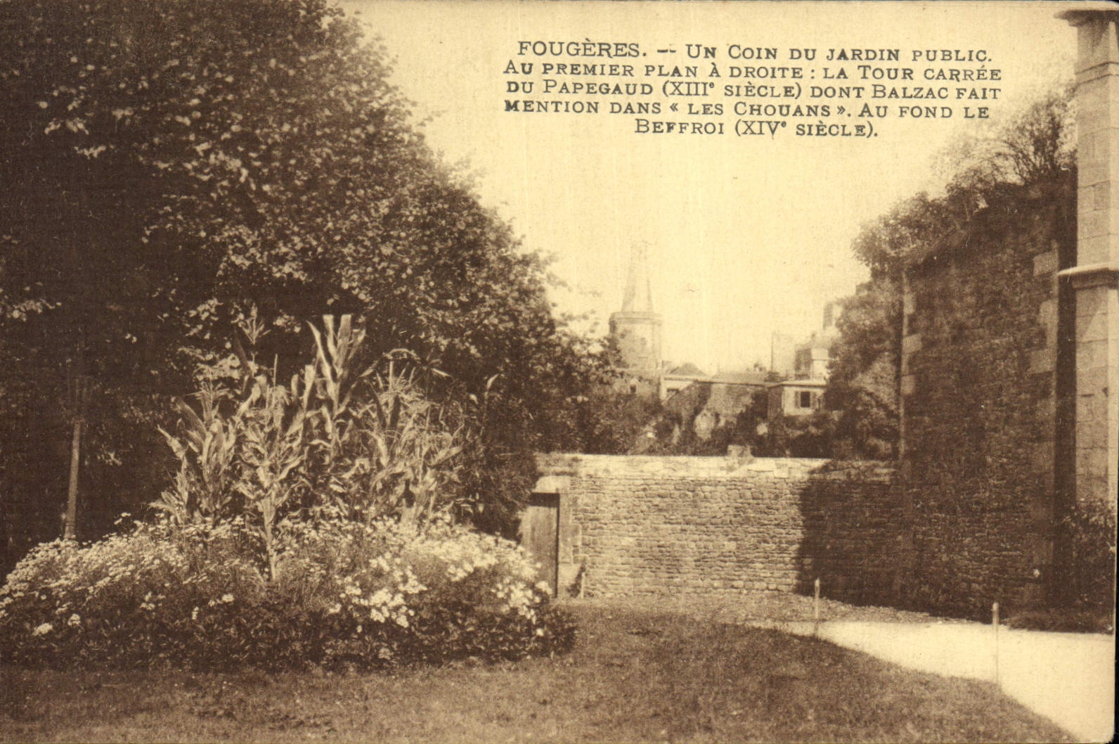 Fougeres — Un coin du jardin public — éditeur Imp. Lévy Fils & Cie, Paris