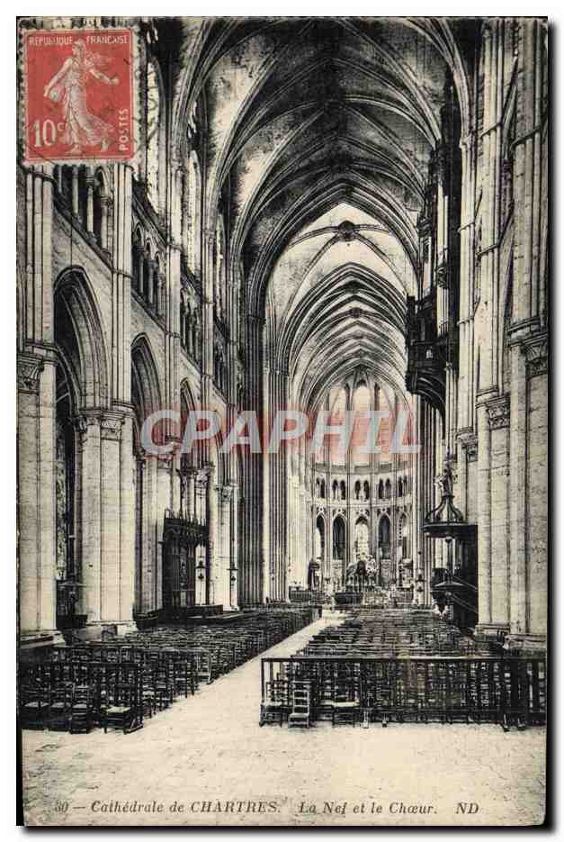 CPA Cathedrale de Chartres La Nef et le Choeur