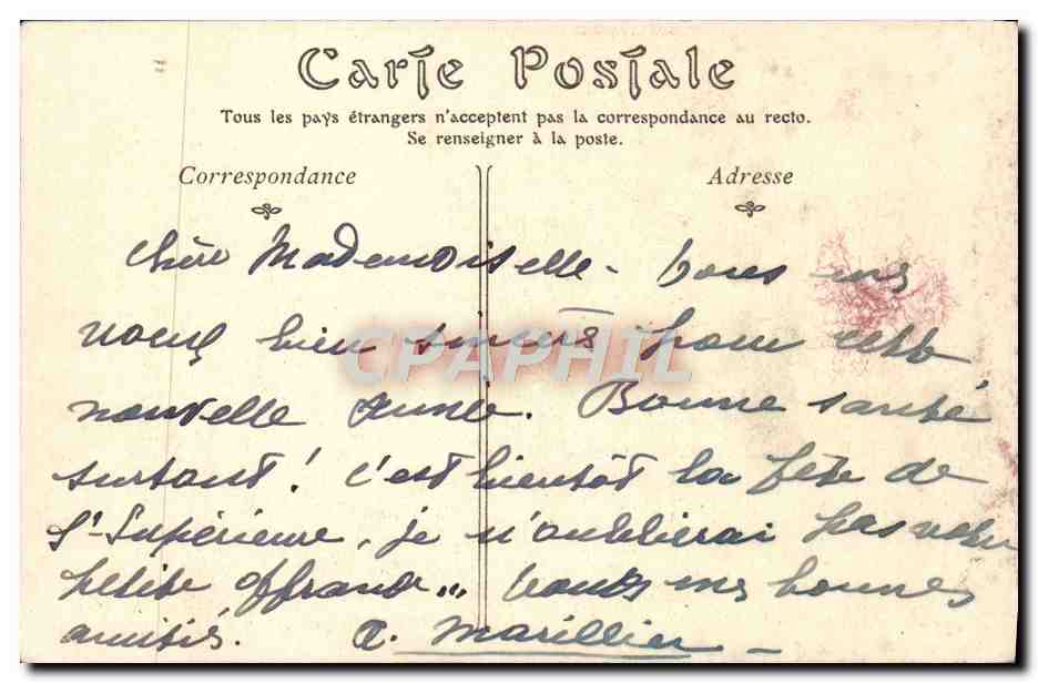 CPA Fantaisie Femme Moutons — Verso