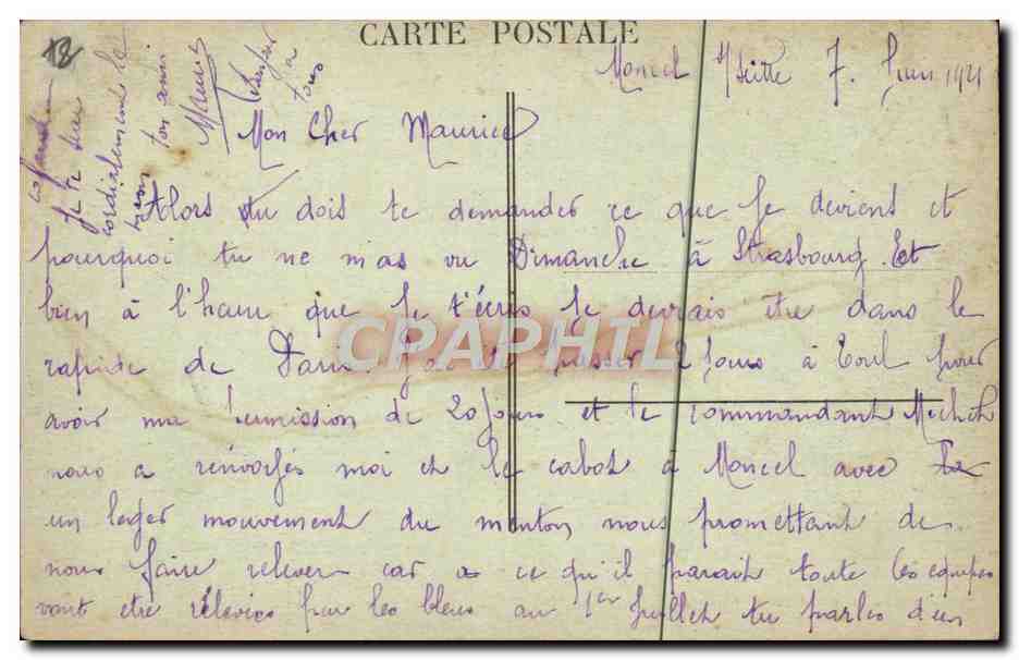 CPA Nancy Place Stanislas Fontaine d'Amphitrite — Verso