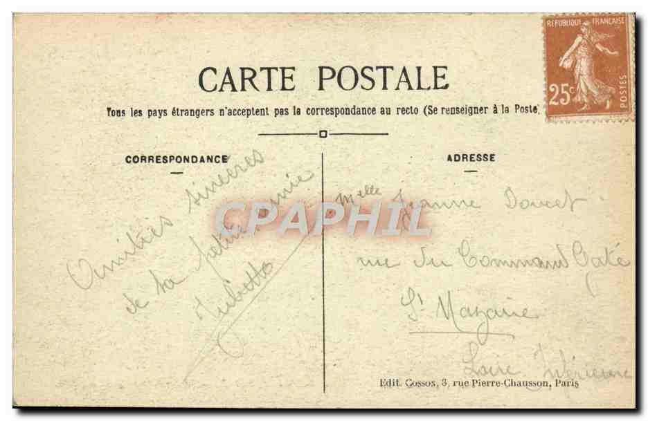 CPA Rouen Le Square Solferino — Rückseite