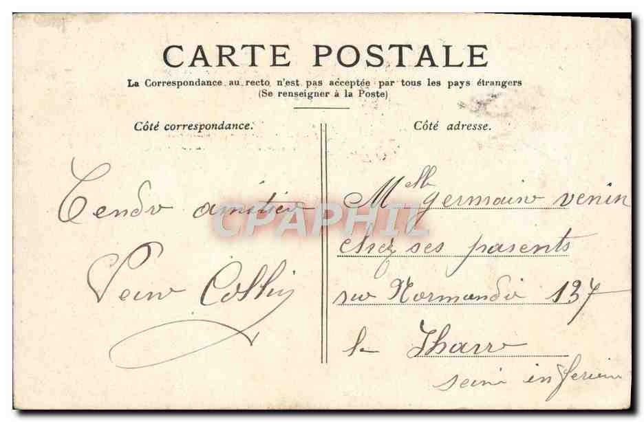 CPA Paris Le Petit Palais — Rückseite