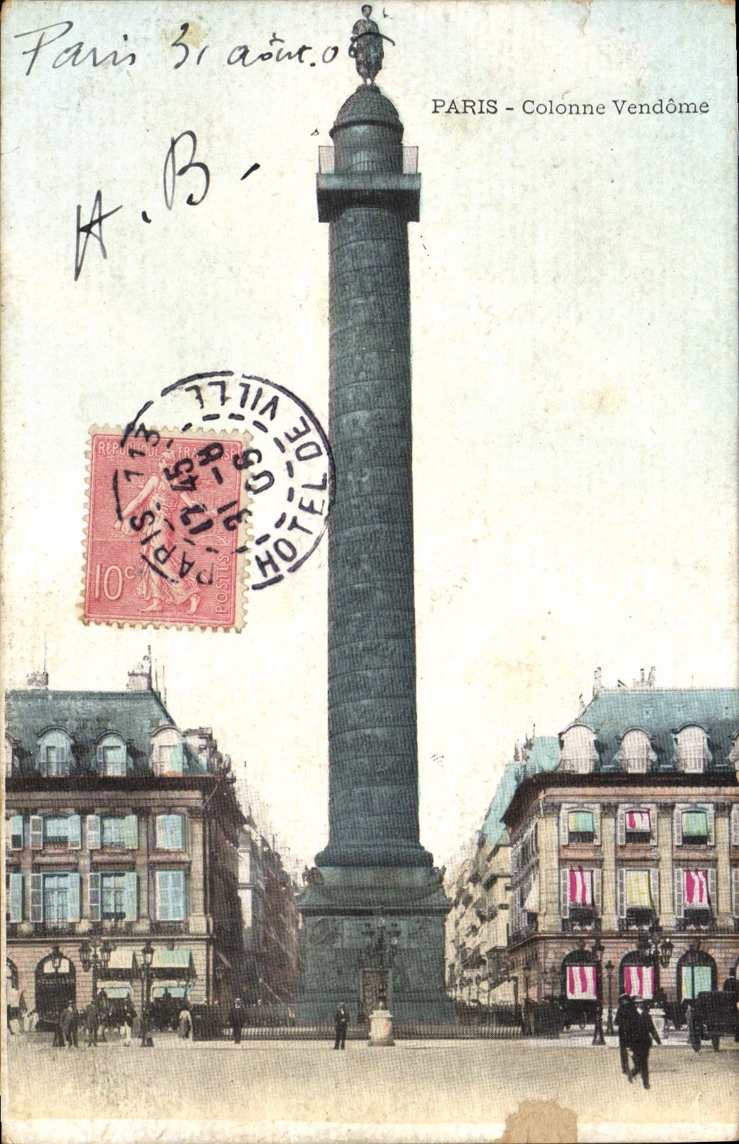 CPA Paris La Colonne Vendome
